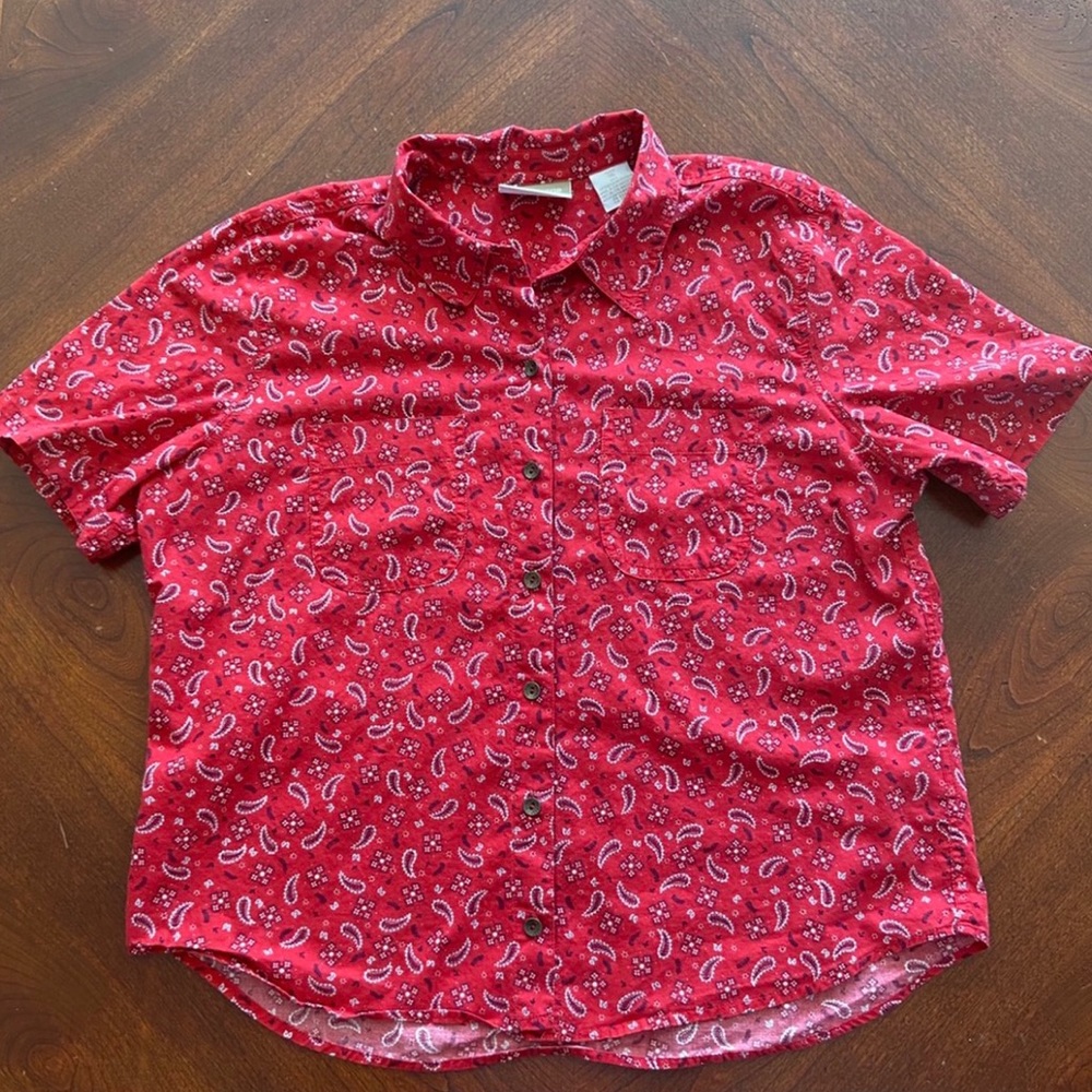 Vintage Liz Claiborne Bandana/Paisley Print Top